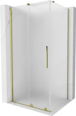 Image de Mexen Velar paroi de douche coulissante 130 x 90 cm, givre, or - 871-130-090-31-50