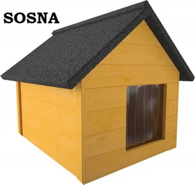 Produktbild von XXL Hundehütte Holz Hundehütte Massiv Wetterfest Echtholz isolierte, Farbe:Kiefer