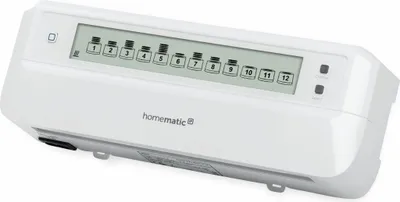Produktbild von Homematic IP HMIP-FALMOT-C12, Heizungsaktor, LCD, 12 Kanäle, 869,65 MHz, 320 m, IP20