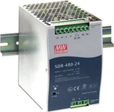 Obrázok produktu pre MEAN WELL SDR-480-48, 90 - 264 V, 480 W, 48 V, 10 A, RoHS, 85,5 mm