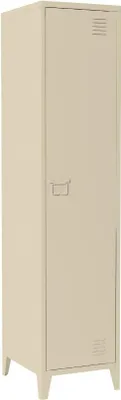 Immagine prodotto di Dmora Mobile Colonna Soleto 38x38x180h cm Bianco Panna, Appendiabiti Un'anta