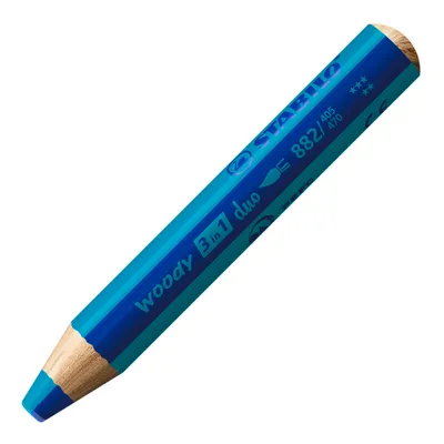 Immagine prodotto di STABILO 882/405-470 STABILO Multitalentstift woody 3 in 1 duo, ultramarin/türkis