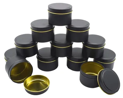 Zdjęcie produktu dla 12 metalowych, pustych pojemników na świece