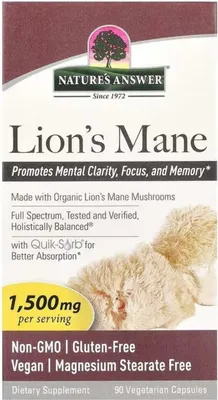 Produktbild von Nature's Answer Lion's Mane 1500 mg (90 Kapseln) 083000161728
