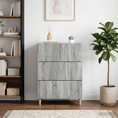 Produktbild von vidaXL Schubladenschrank 66 x 34,5 x 90 cm Holzwerkstoff Sonoma-Grau