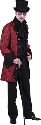 Produktbild von Paisley Herrenmantel rot Größe: M