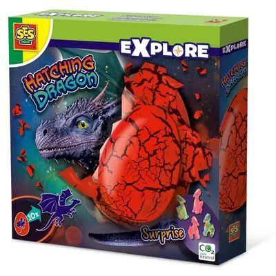 Produktbild von SES CREATIVE Explore Drachenei Schlüpfender Drache mit Überraschungsdrachen