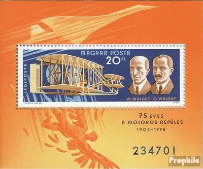 Produktbild von Briefmarken Ungarn 1978 Mi Block129A (kompl.Ausg.) postfrisch Motorflug