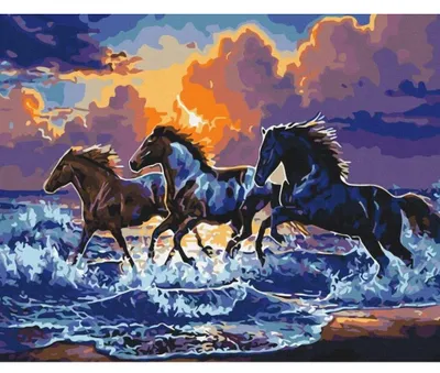 Produktbild von NORIMPEX Diamantov kleines Wildpferd auf Gastropoden 30x40cm