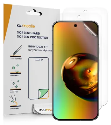 Produktbild von kwmobile 3x Displayschutzfolie kompatibel mit Google Pixel 10 / Pixel 10 Pro / Pixel 9 Pro Folie - klare Schutzfolien Set in transparent
