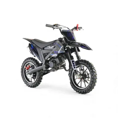 Produktbild von KXD 706A 49cc 2Takt Dirt Cross Pocket Midi Enduro Dirtbike Enduro Motocrossbike Motocross Motorrad Cross 60cm Sitzhöhe 10 Zoll Vorderrad Motor Blau