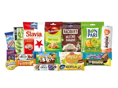 Produktbild von CzechBox Office - Leckere Box mit 19 sorgfältig ausgewählten tschechischen Snacks und Süßigkeiten.