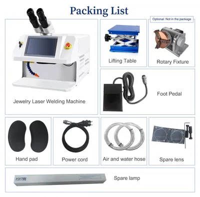 Produktbild von Gepulste Laserschweißmaschine - YAG-Punktschweißgerät - 150 W - Für Schmuck - Medizinische Anwendungen - Präzisionsinstrumente - 100–240 V UK-Stecker