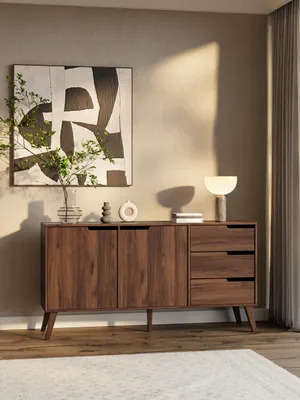 Produktbild von Kommode Chilly SOLVO - 160 x 80 cm - in Braun, mit Stauraum, modern