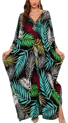 Produktbild von Solidchoice - Langer, böhmischer Kimono-Cardigan als Überwurf, Kleid, große Größen