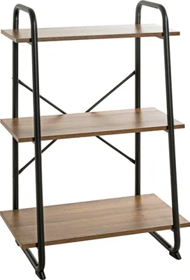 Produktbild von HAKU Regal Büroregal eiche, schwarz - Metall, Spanplatte, B/H/T: 60x93x36 cm