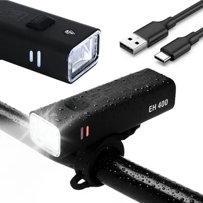 Obrázok produktu pre Cyklistická lampa EH400 LED 400LM USB-C vodotesná čierna