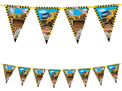 Image de Chaîne de fanions Chantier Papier