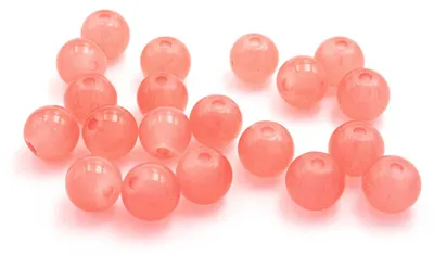 Produktbild von Vintageparts Glasperlen Jadeoptik rosa rund 8 mm, 20 Stück