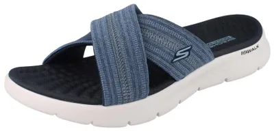 Produktbild von SKECHERS Go Walk Flex Sandal Damen Pantolette blau Textil - Größe: 39