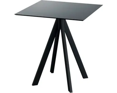 Produktbild von Infinity Terrassentisch Schwarz gestell + Schwarz HPL 70x70 cm