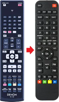 Produktbild von Ersatz Fernbedienung für Denon RC-1161 - DBT-1712UD - DBT-1713UD -  DBT-3313UD