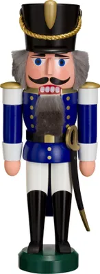 Produktbild von Husar blau (28cm) Nussknacker von Seiffener Volkskunst