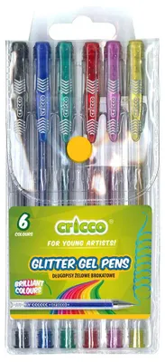 Image de Stylos gel pailletés 6 couleurs CRICCO