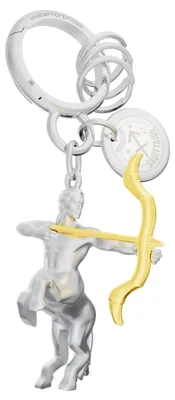 Schlüsselanhänger Sternzeichen Schütze – Silber, Edelstahl, 1 Stück