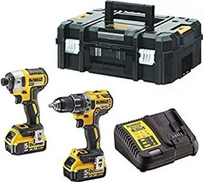 Productafbeelding van DeWALT DCK268P2T-QW Elektrische schroefboormachine/slagmoersleutel, zwart/geel