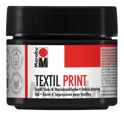 Produktbild von Marabu Textilfarbe "Textil Print" lampenschwarz 100 ml