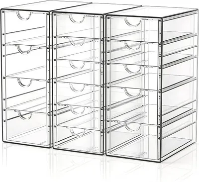 Productafbeelding van PolkaHome® Bureau-organizer met 15 lades, 2 stuks, transparant