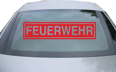Produktbild von Indigos UG - Aufkleber Heckscheibe & Motorklappe DE2439 - rot - 600x142 mm - Feuerwehr - Auto Scheiben Fenster Heckklappe Tuning Racing JDM - Die cut