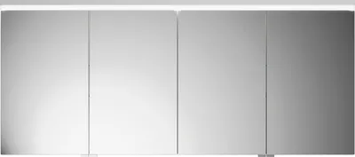 Image de burgbad Lin20 Armoires de toilette avec éclairage LED, 4 portes, 1600x700x170mm, SPQK160F5351