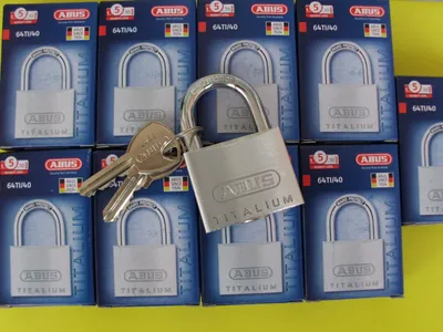 Produktbild von 10 x Abus Vorhangschloss -Zylinderschlösser Titalium 64TI40 Gleichschliessend