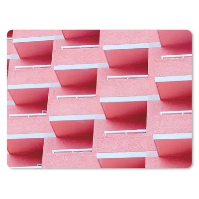 Produktbild von MuchoWow® Mauspad Mousepad Rosa - Balkon - Sommer - Architektur 23x19 cm - Mousepads - Maus Mat - Pad - Mausunterlage - Schreibtischunterlage - Mauspad