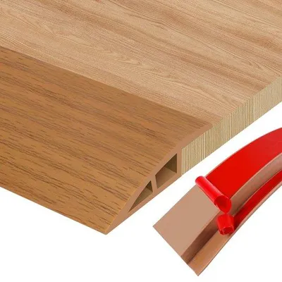 Produktbild von Selbstklebendes Übergangsprofil, PVC-Übergangsprofil für Boden, für den Anschluss von Bodenverbindungen und Teppichdurchgängen, Bodenfliesen.