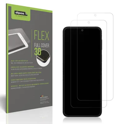 Produktbild von 2x Full Cover Schutzfolie matt für Samsung Galaxy Z Flip7 Innenseite Panzerfolie Anti-Shock
