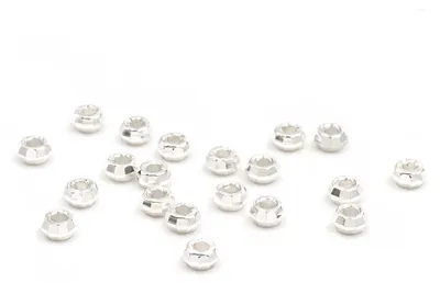 Produktbild von Vintageparts Zwischenperlen Messing 925S-Beschichtung silberfarben 3mm, 20 Stück