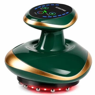 Produktbild von 3-in-1 Elektrisches Schröpfgerät, Gua Sha Massagegerät mit Wärme, Vakuum-Massage, 10 Rollen, LED Rotlicht,9 Stufen für Körper,Rücken und Schulter