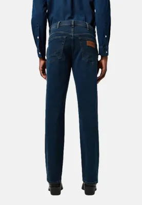 Image de Wrangler - Jeans pour hommes - Coupe droite authentique - Modèle Texas - Bleu oxydé