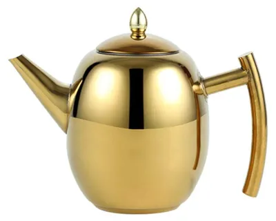 Imagen del producto de Tetera con infusor, de 1,5 litros, de acero inoxidable, para té a granel
