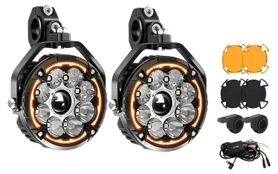 Image de Éclairage de travail, luminosité de 6000 K, haute visibilité, 2 lampes stroboscopiques de 6 pouces