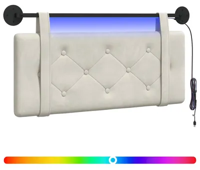 Produktbild von Hängendes Kopfteil Mit LED Licht Creme Samt
