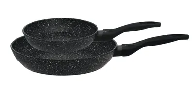 Produktbild von ELO Granit Passion Pfannenset Geschmiedetes Aluminium Extra rau Induktion schwarz 2-teilig