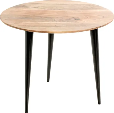 Produktbild von HAKU Beistelltisch Couchtisch akazie, schwarz - Massivholz, Metall, B/H/T: 50x41x50 cm