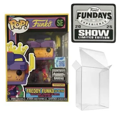 Image de Funko Pop ! Freddy Funko en tant que Voltron #SE (Blacklight) Édition exclusive Fundays 2025 SHOW, série limitée à 1 500 exemplaires