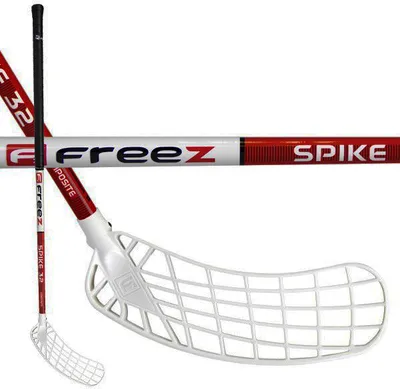Zdjęcie produktu dla Kij do unihokeja Freez SPIKE 32 BIAŁO-CZERWONY 95 cm prawy