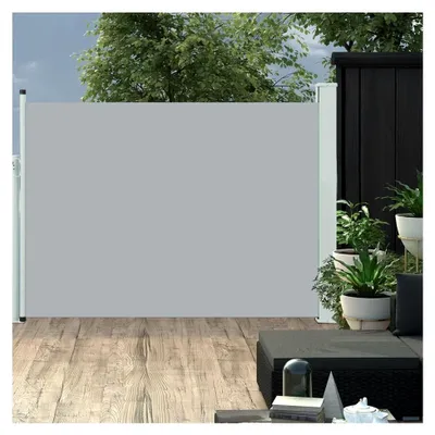 Produktbild von Ausziehbare Seitenmarkise 120 x 500 cm, Sichtschutz, blickdicht, Seitenrollo für Balkon, Terrasse, Garten, Grau