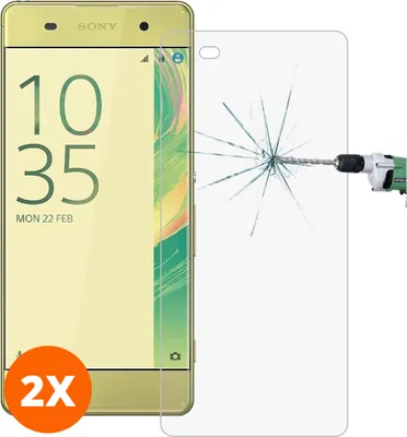 Produktbild von Mobigear 4.99 Sony Xperia XA Panzerglas Gehärtetes Glas Displayschutz - Hüllenfreundlich (2er Pack)